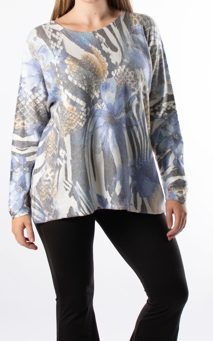 Naomi Thin Knit | Floral Snake