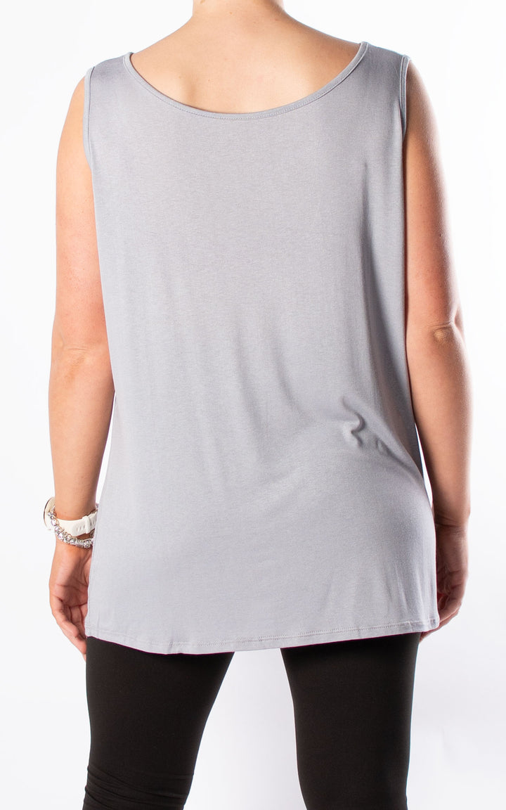 Ruth Basic Vest | Pale Grey