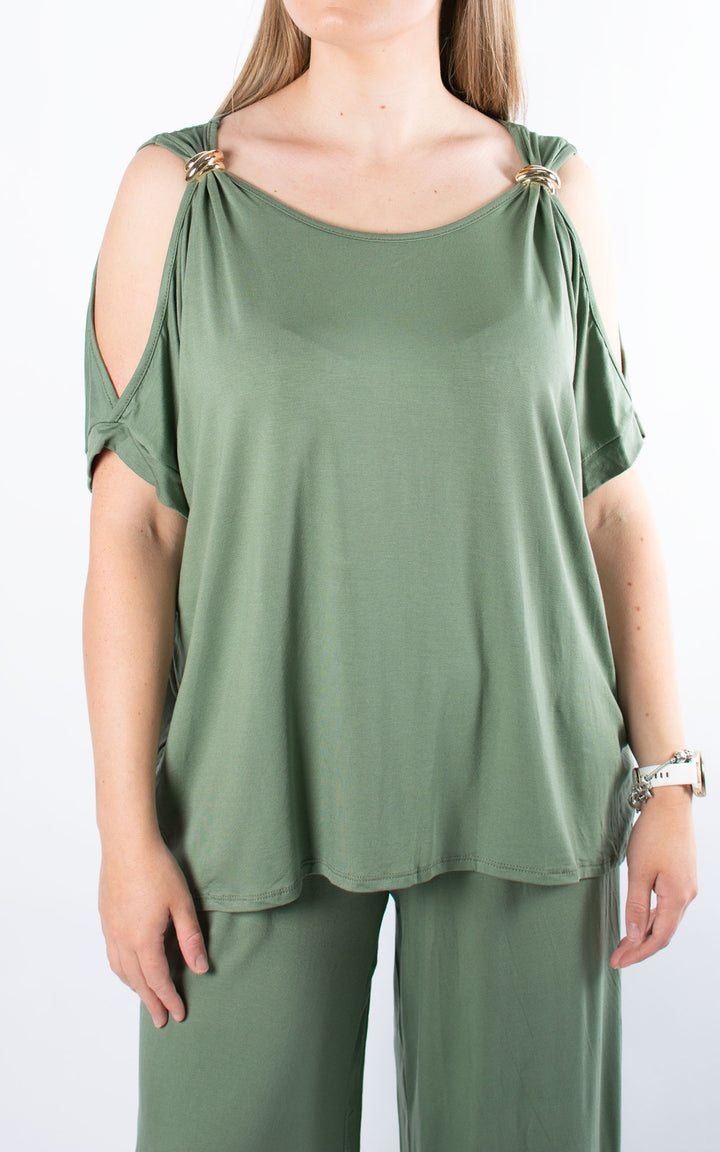Sheila Cold Shoulder | Khaki