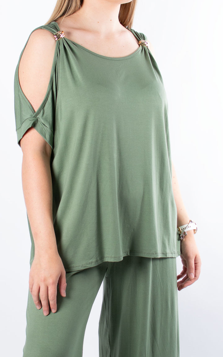 Sheila Cold Shoulder | Khaki