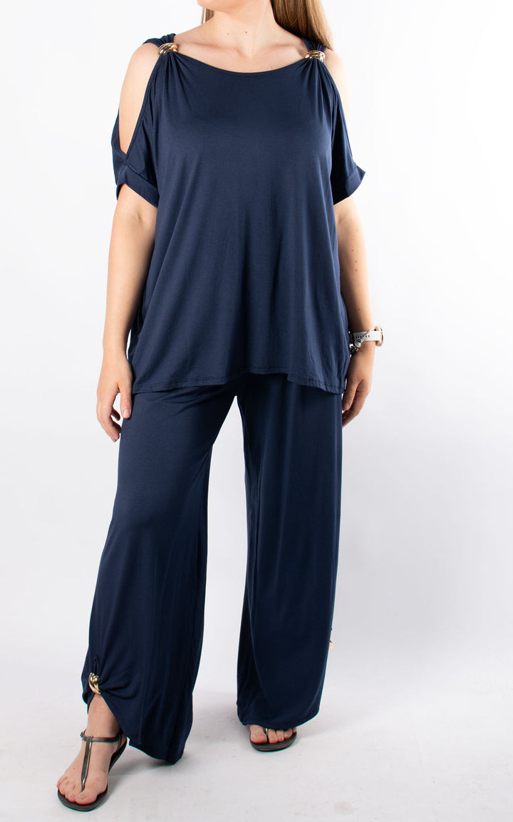 Sheila Cold Shoulder | Navy