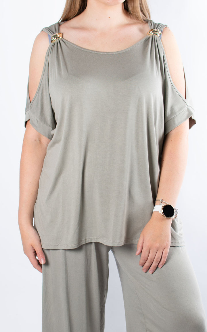 Sheila Cold Shoulder | Taupe