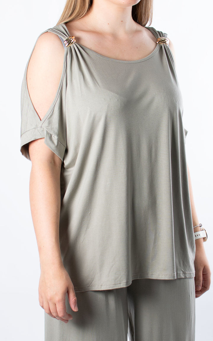Sheila Cold Shoulder | Taupe