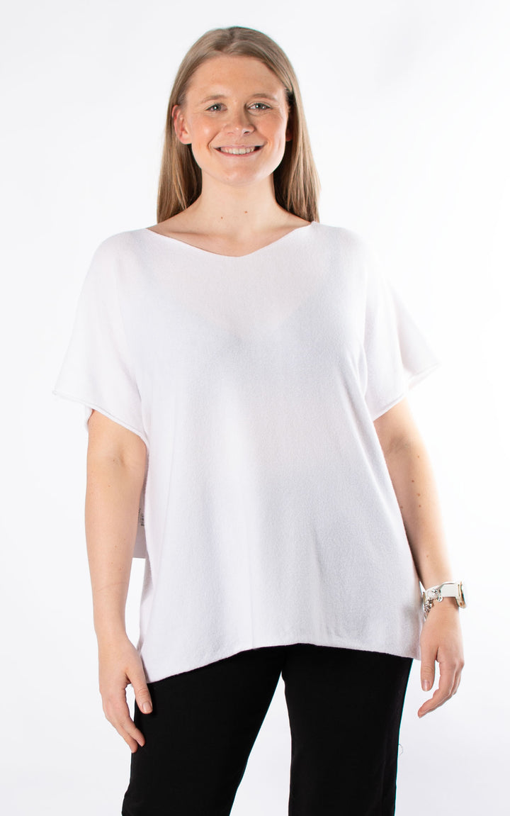 Suzie V-neck Knit | White