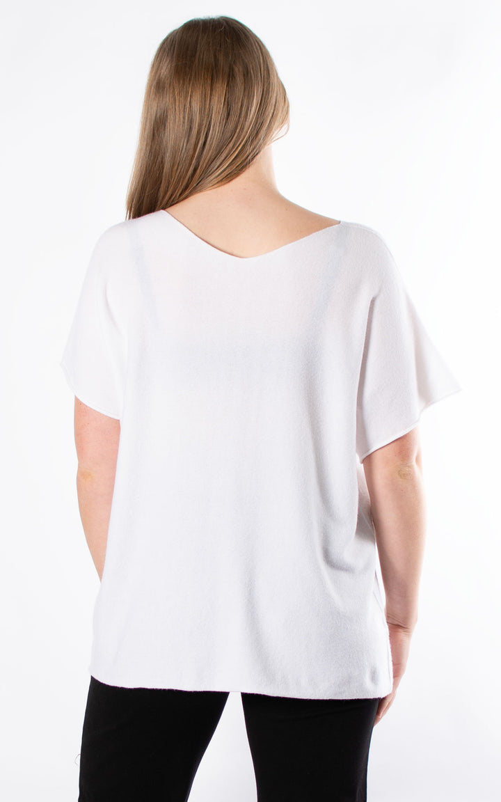 Suzie V-neck Knit | White