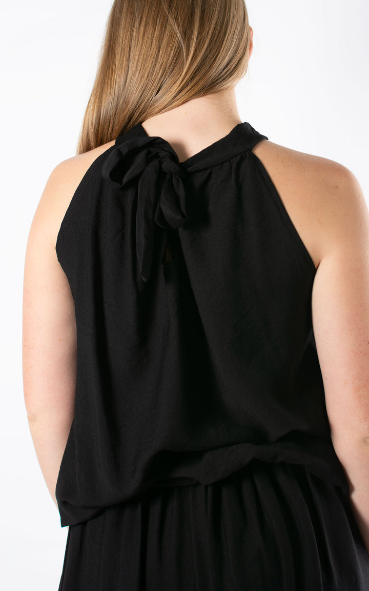Tara Halterneck Top | Black