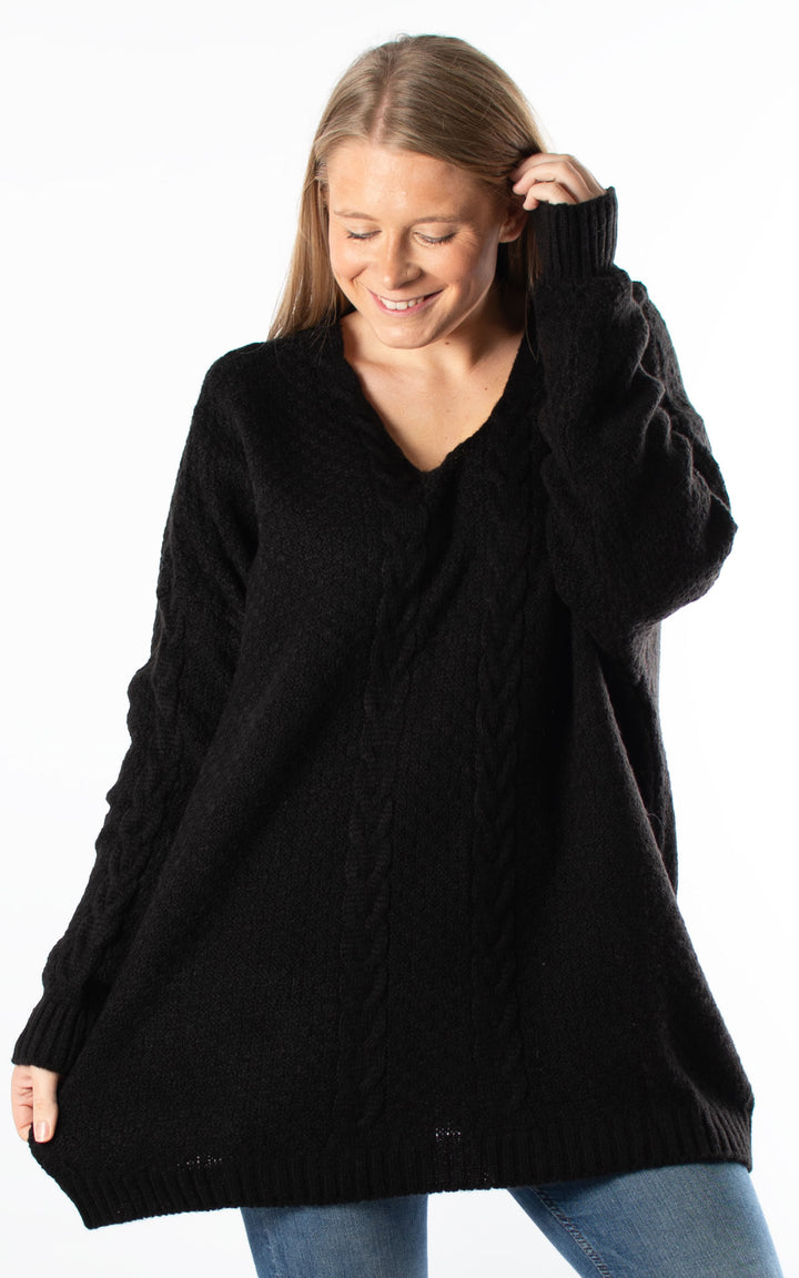 Tie Back Jumper | Black