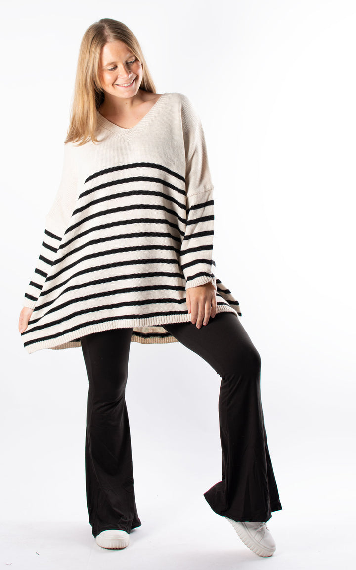 Toya Stripe Jumper | Beige