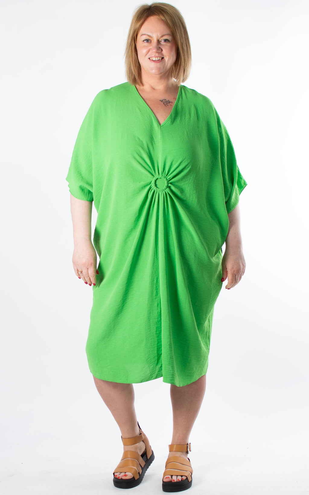 Whoopi Ring Knot Dress | Green