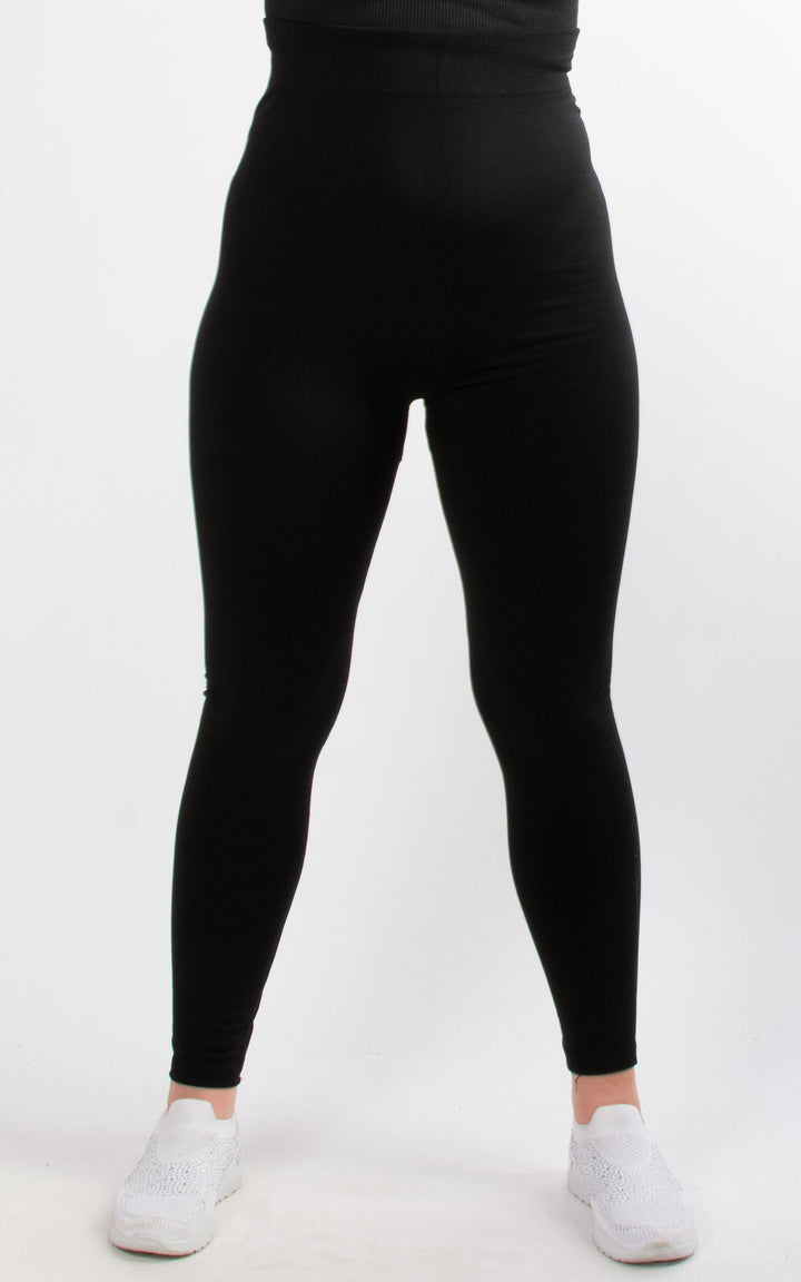 Footless tights | Fleece Lined | Black