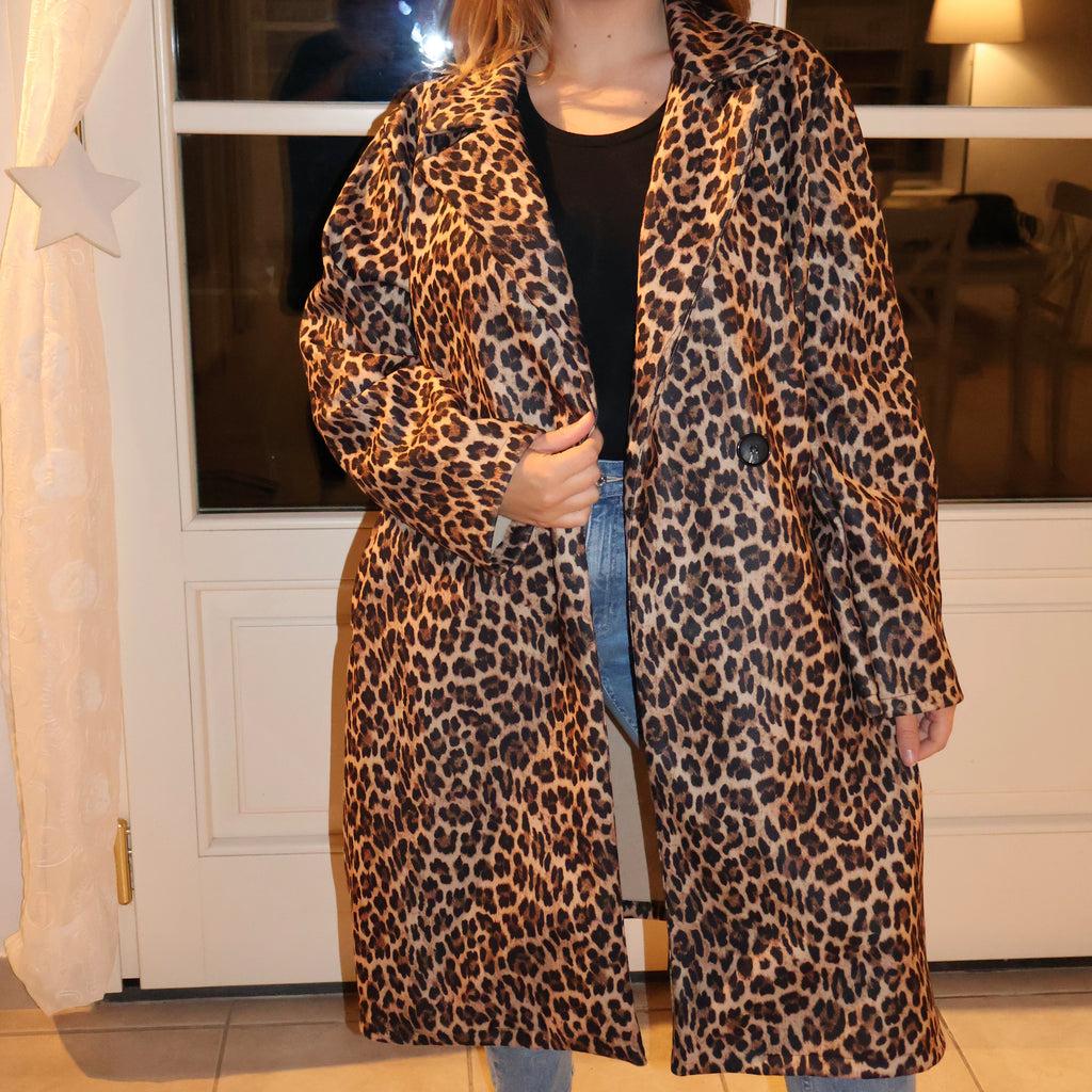 Leona Leopard Print Coat