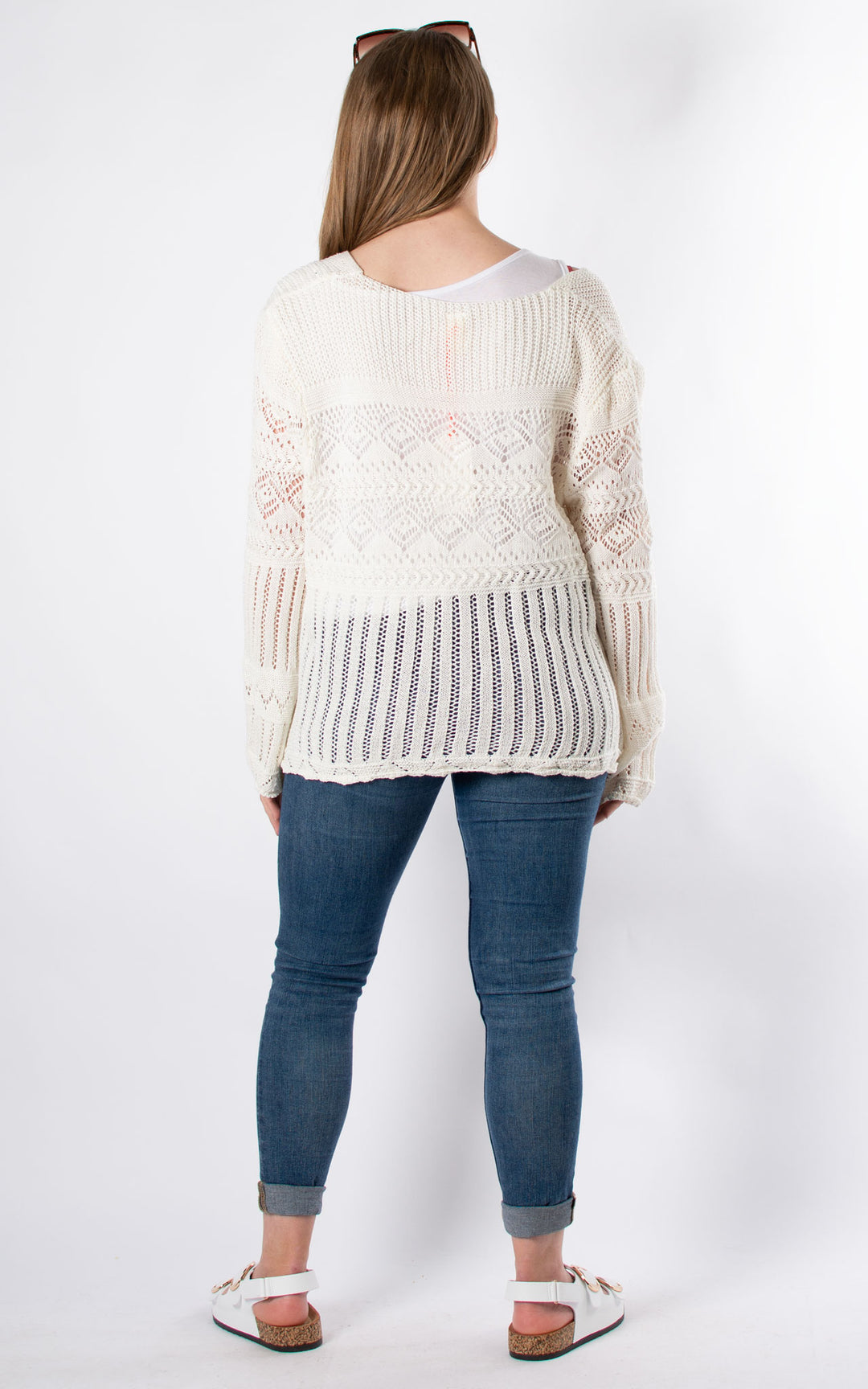 Abbey Crochet Cardigan | Off White