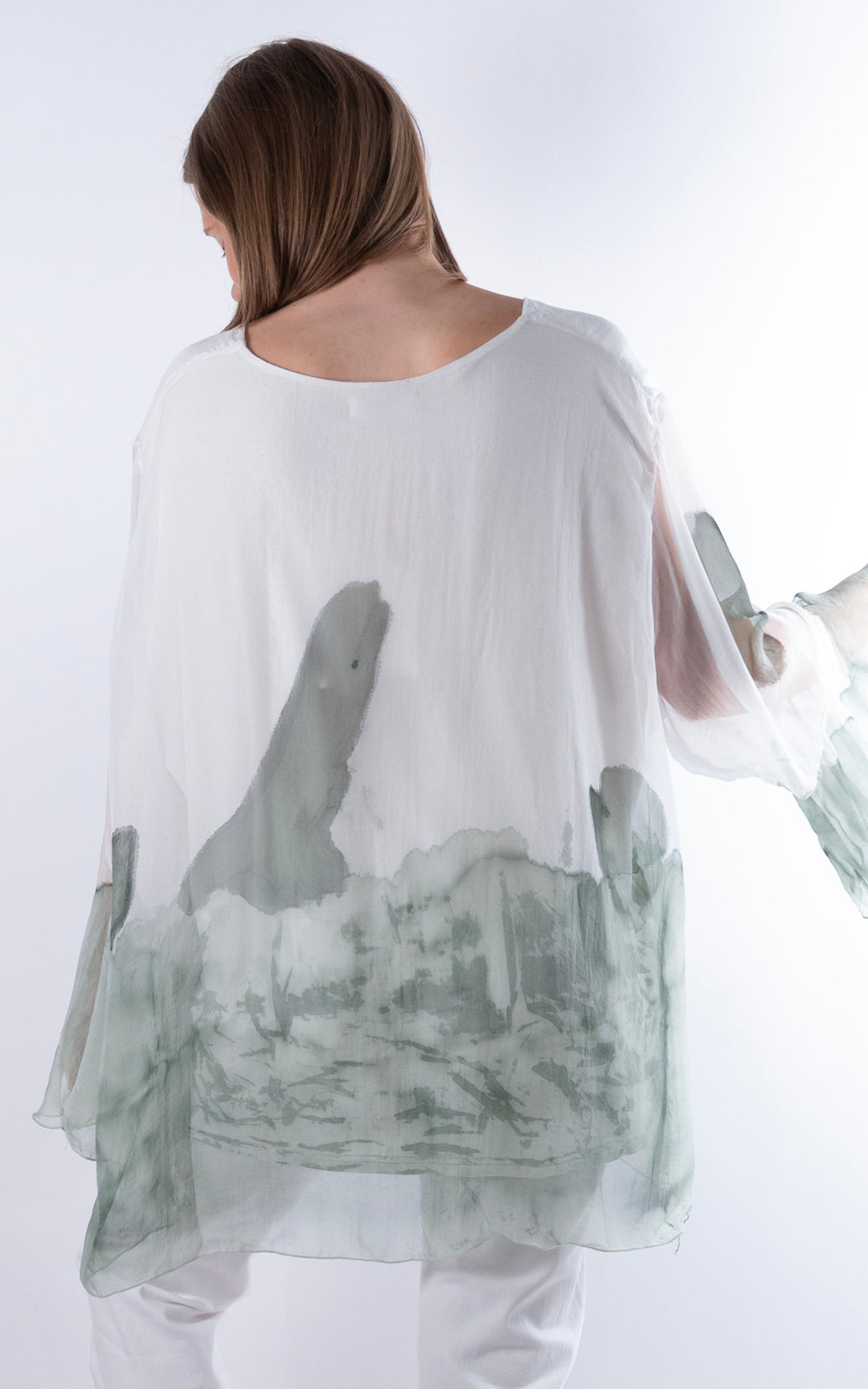 Ada Flared Button Top  | Mint