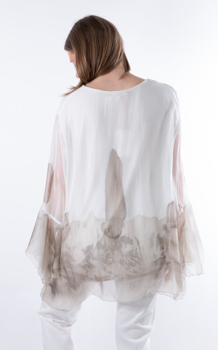 Ada Flared Button Top  | Mocha