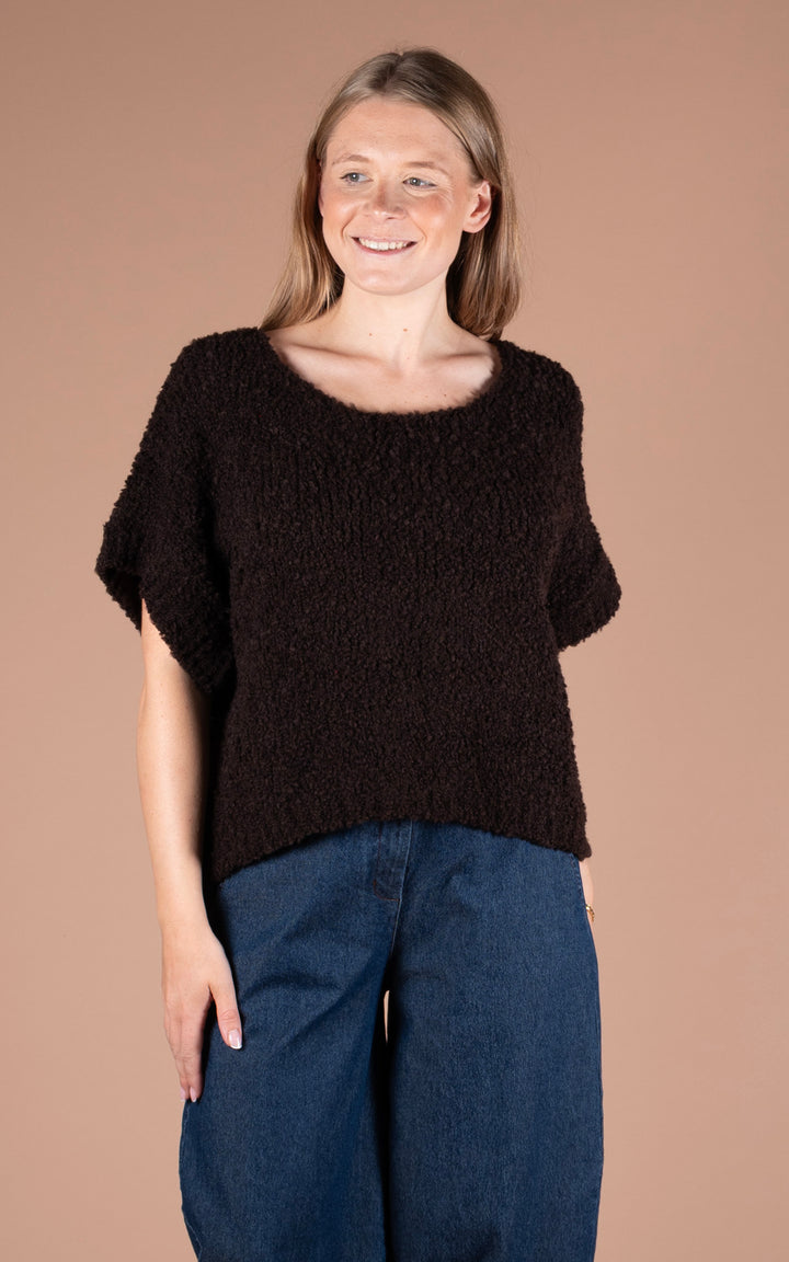 Aila Crop Jumper | Chocolate
