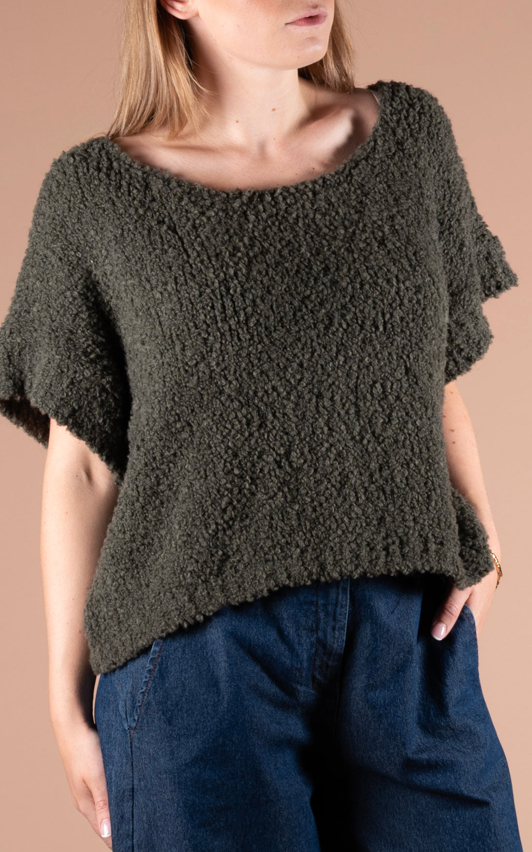 Aila Crop Jumper | Khaki