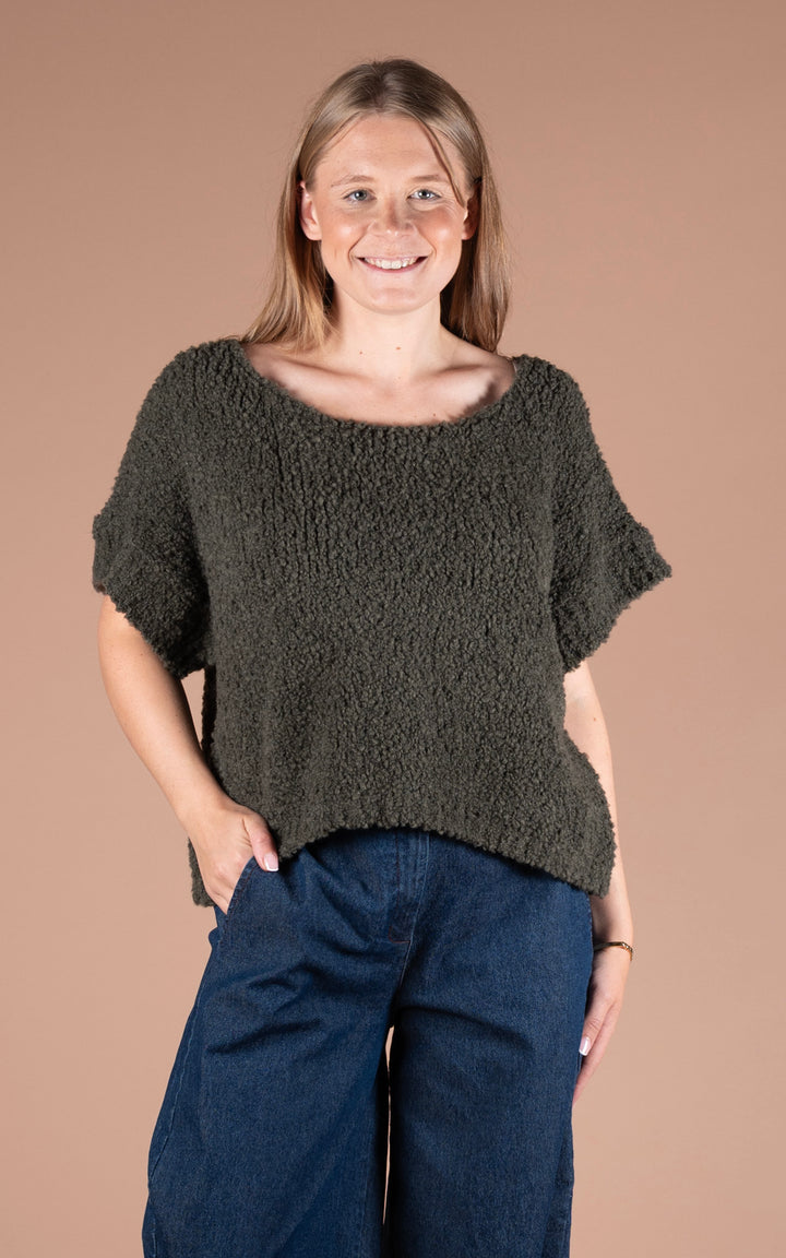 Aila Crop Jumper | Khaki