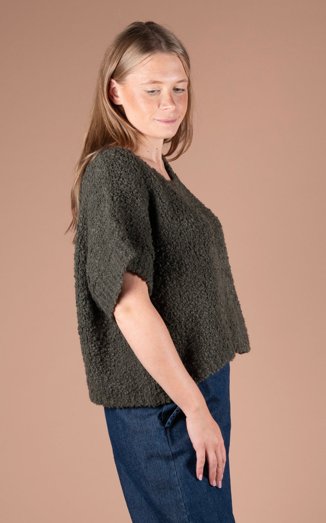 Aila Crop Jumper | Khaki