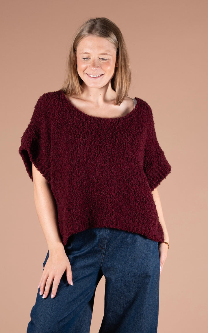 Aila Crop Jumper | Plum