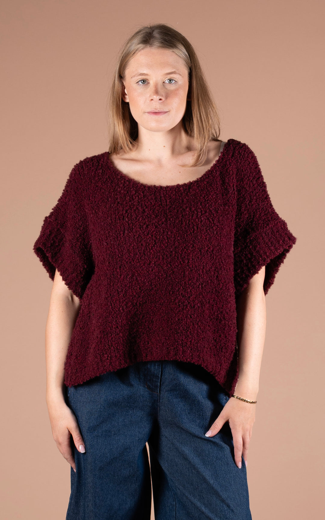 Aila Crop Jumper | Plum
