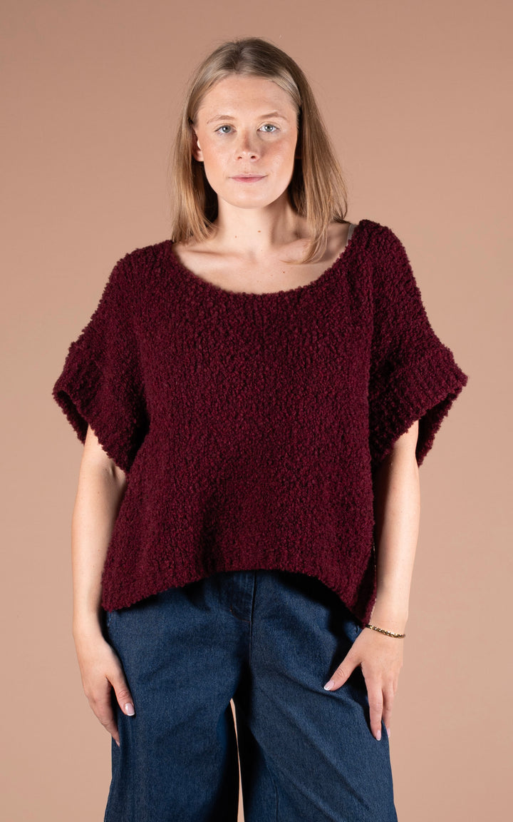 Aila Crop Jumper | Plum