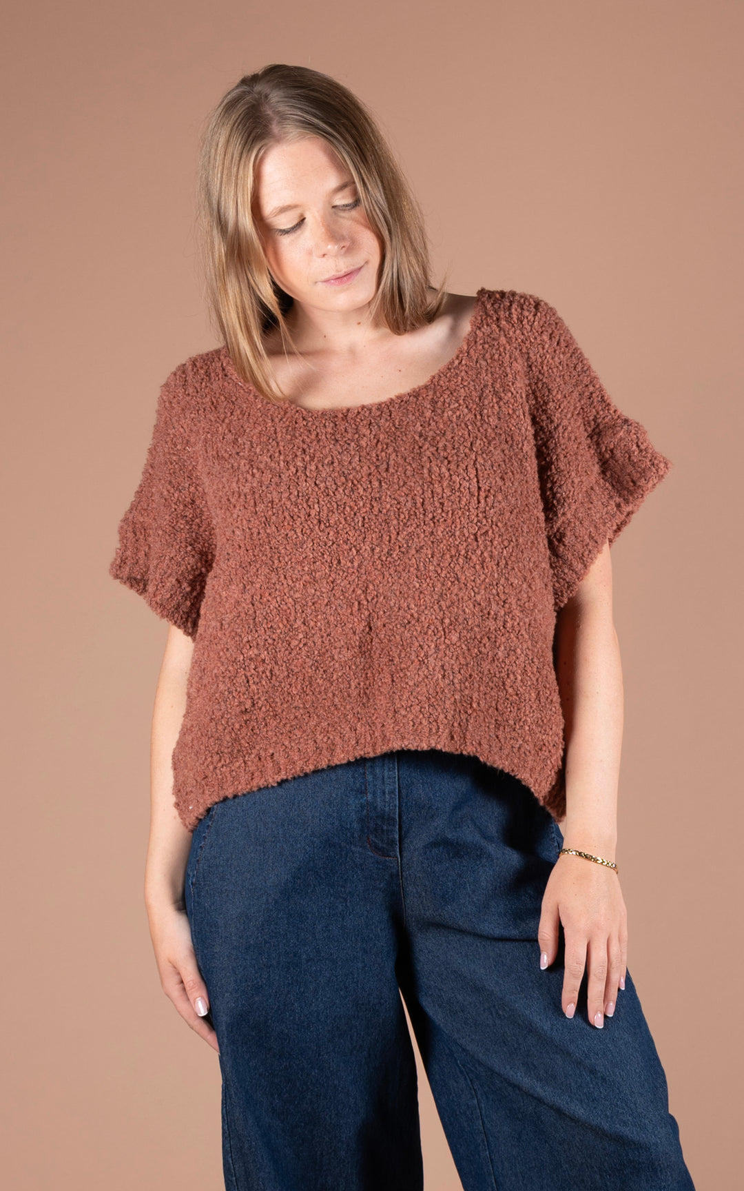 Aila Crop Jumper | Rust