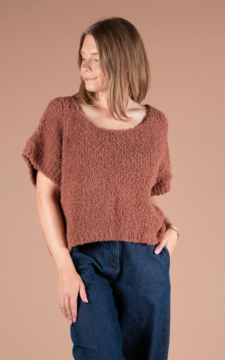 Aila Crop Jumper | Rust