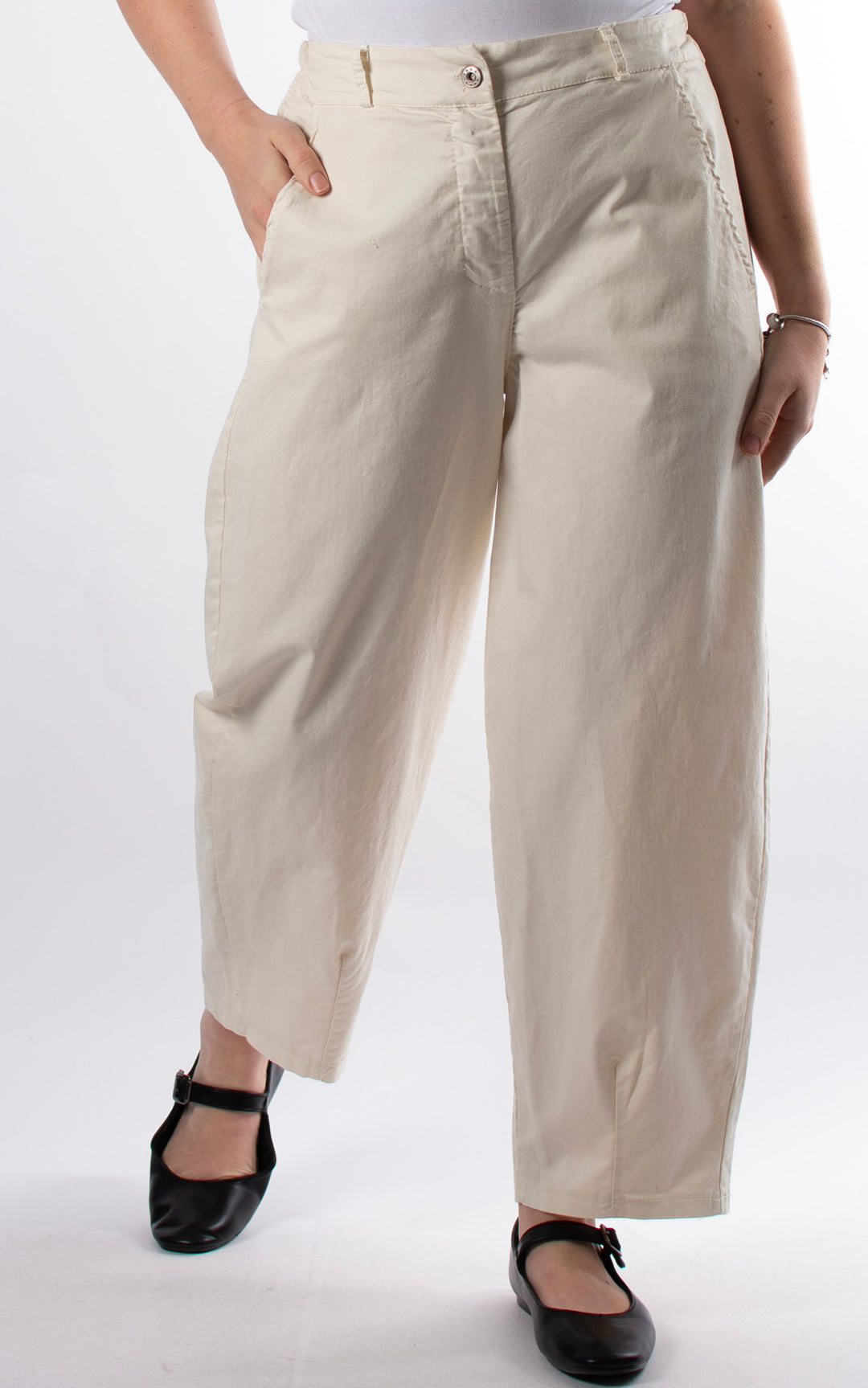 Alanya Barrell Trouser | Cream