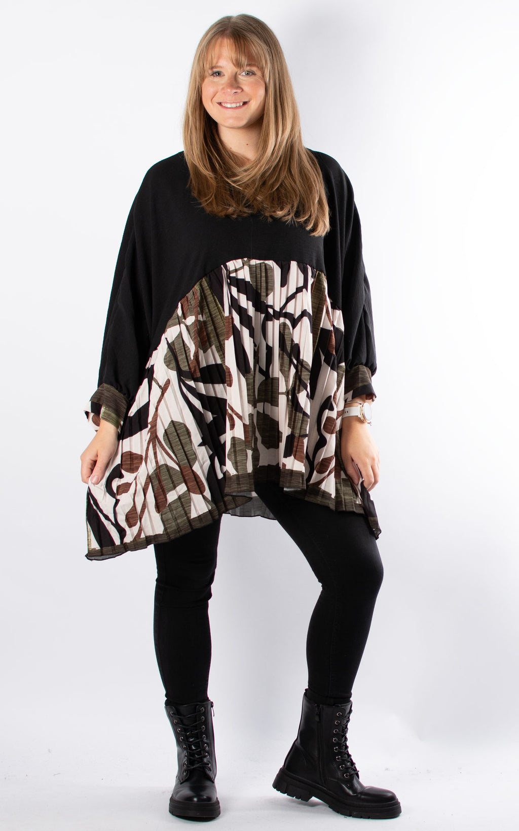 Allie Top | Abstract | Khaki