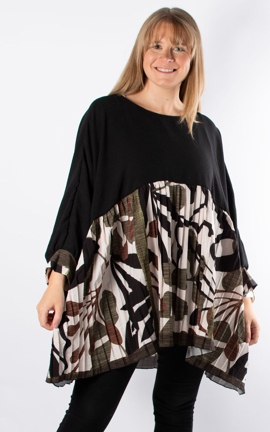 Allie Top | Abstract | Khaki