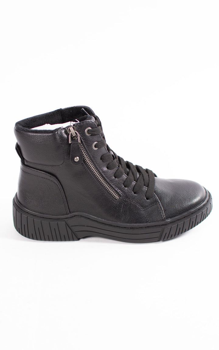 Ally Lace Up Ankle Boots | Black