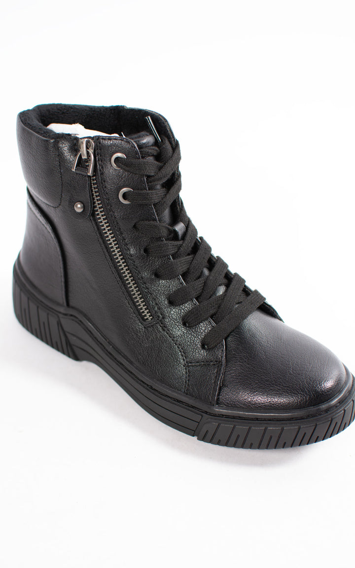 Ally Lace Up Ankle Boots | Black
