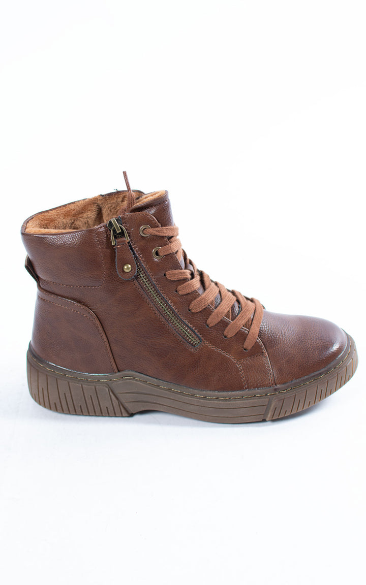 Ally Lace Up Ankle Boots | Tan