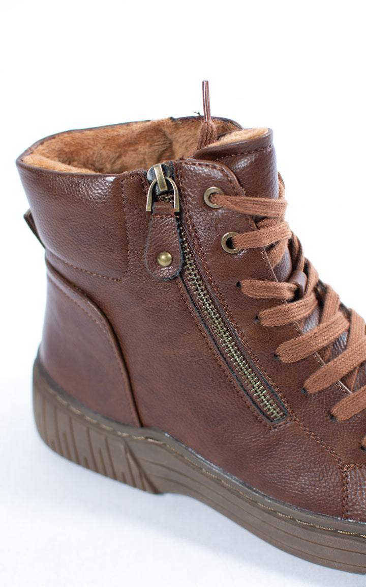 Ally Lace Up Ankle Boots | Tan