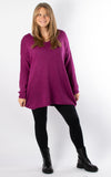 Ally V-neck Knit | Plum