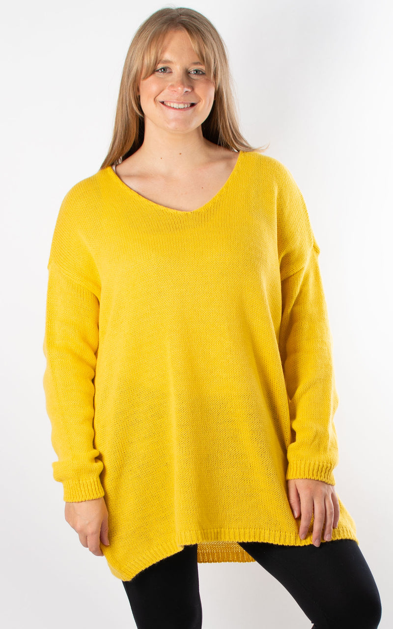 Ally V-neck Knit | Yellow