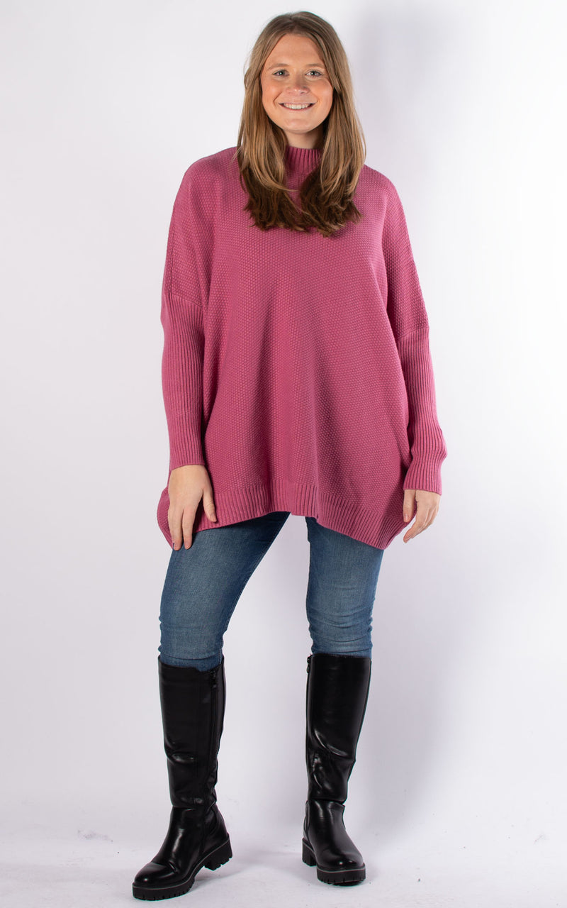 Amanda Textured Jumper | Berry