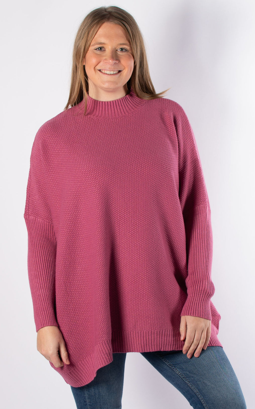 Amanda Textured Jumper | Berry