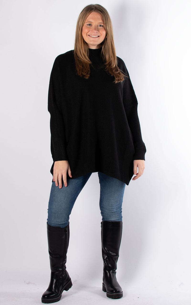 Amanda Textured Jumper | Black