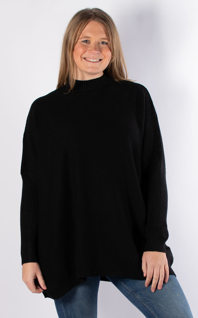 Amanda Textured Jumper | Black