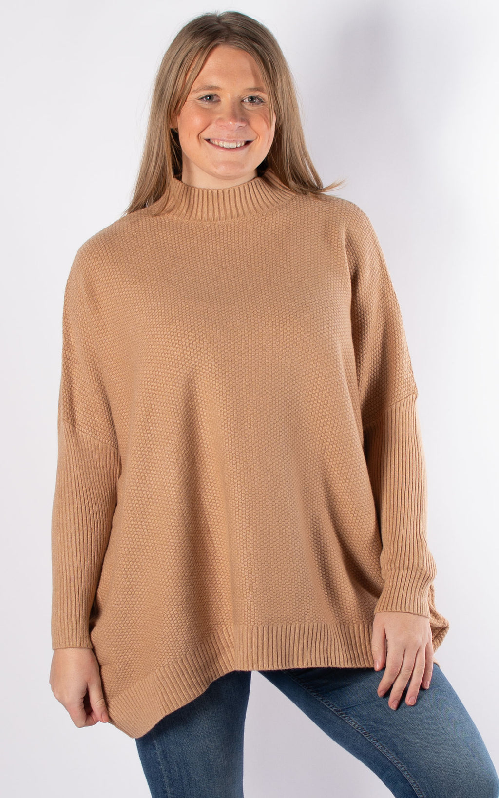 Amanda Textured Jumper | Camel