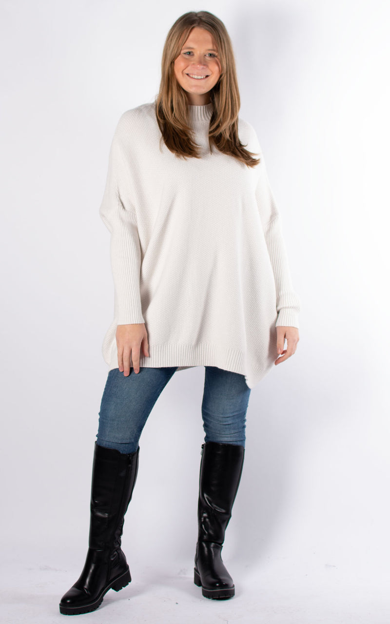 Amanda Textured Jumper | Winter White