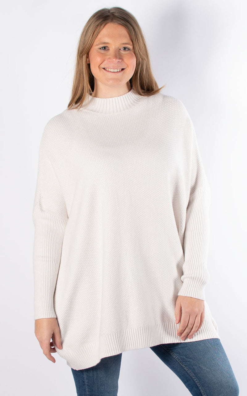 Amanda Textured Jumper | Winter White