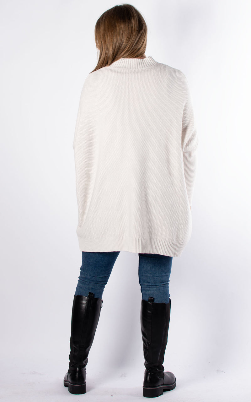 Amanda Textured Jumper | Winter White