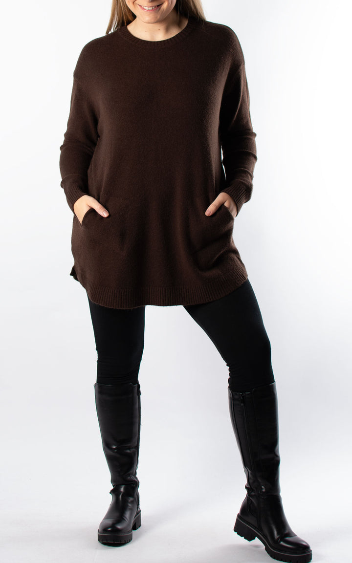 Amelia Scarf Jumper | Chocolate