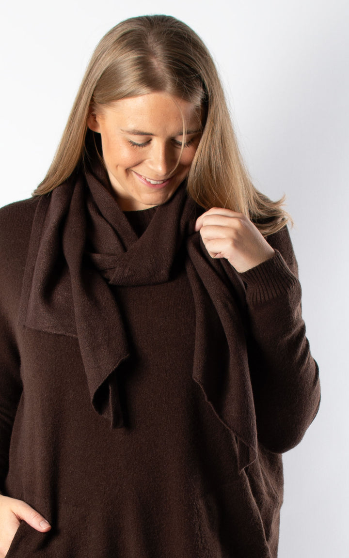 Amelia Scarf Jumper | Chocolate