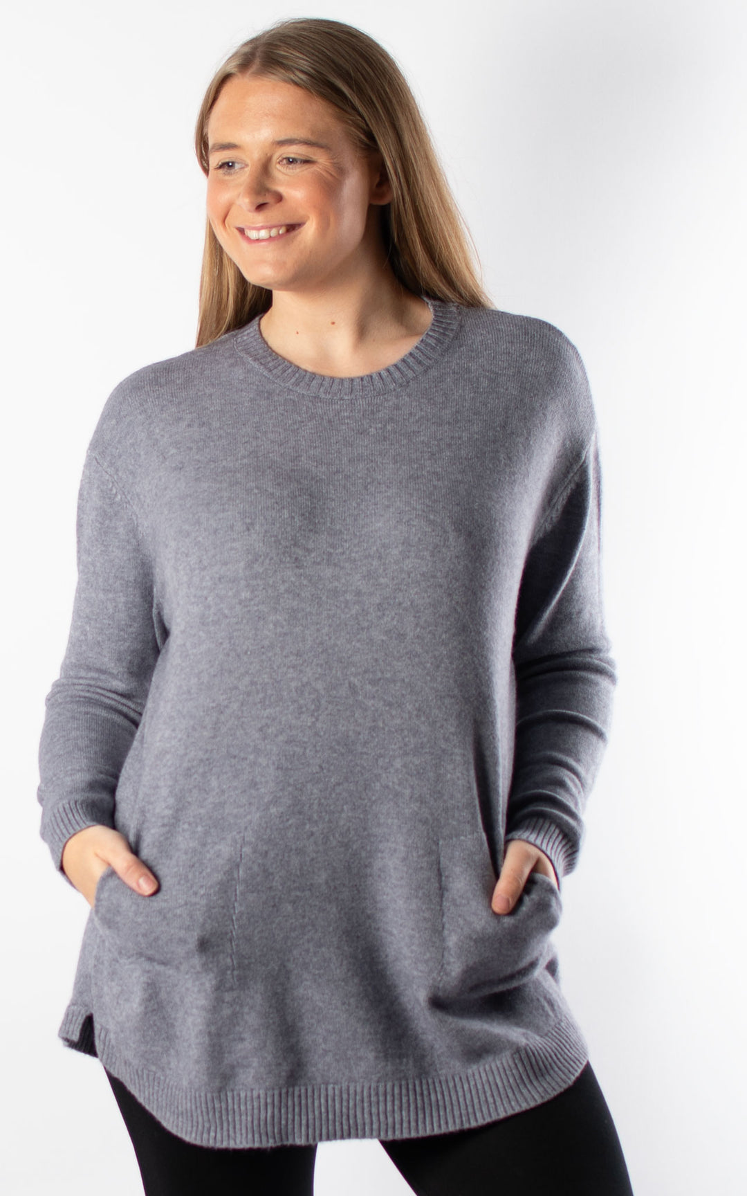 Amelia Scarf Jumper | Grey