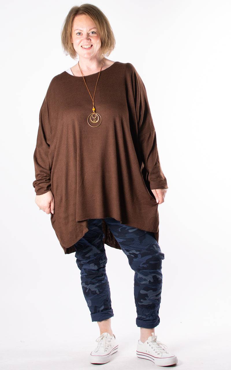 Amy Soft Knit Top | Brown