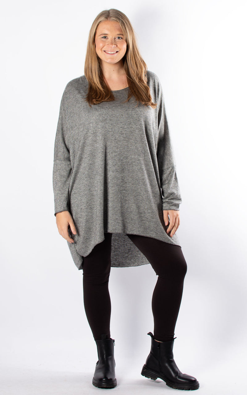 Amy Soft Knit Top | Dark Grey