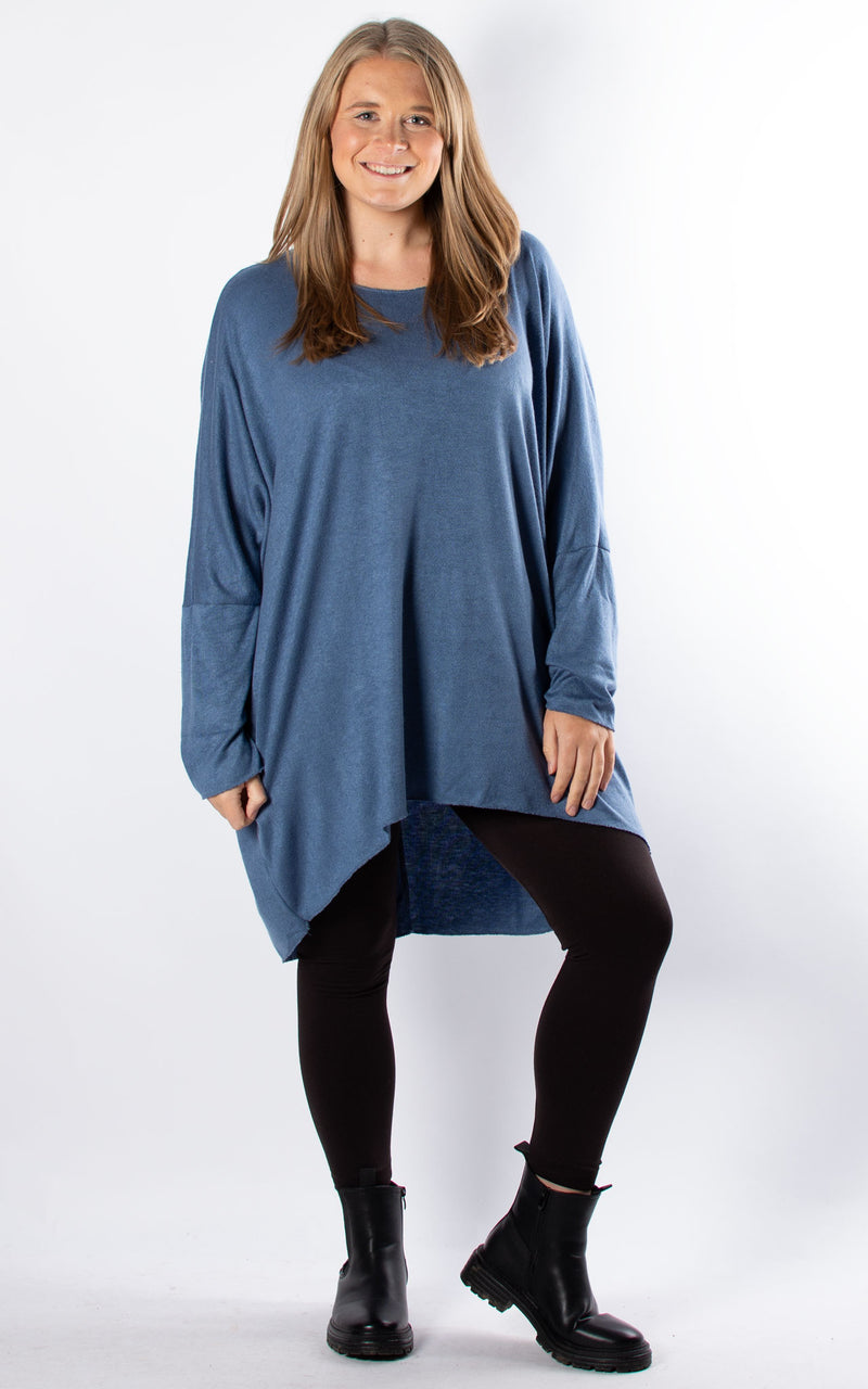 Amy Soft Knit Top | Denim